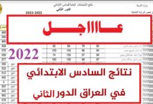 نتائج السادس الابتدائي 2022 الدور الثاني العراق