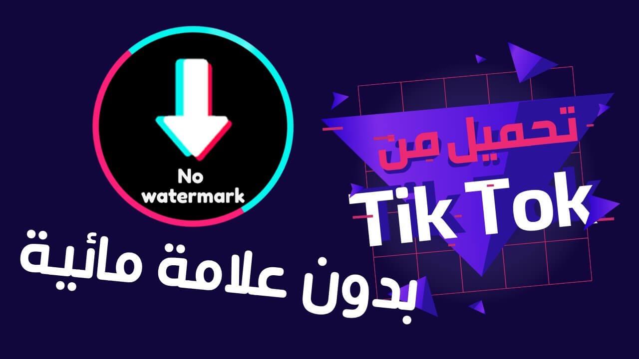 تنزيل الفيديو من تيك توك بدون علامه مائيه