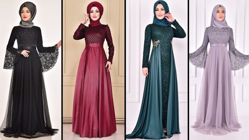 فساتين سواريه محجبات تركيه