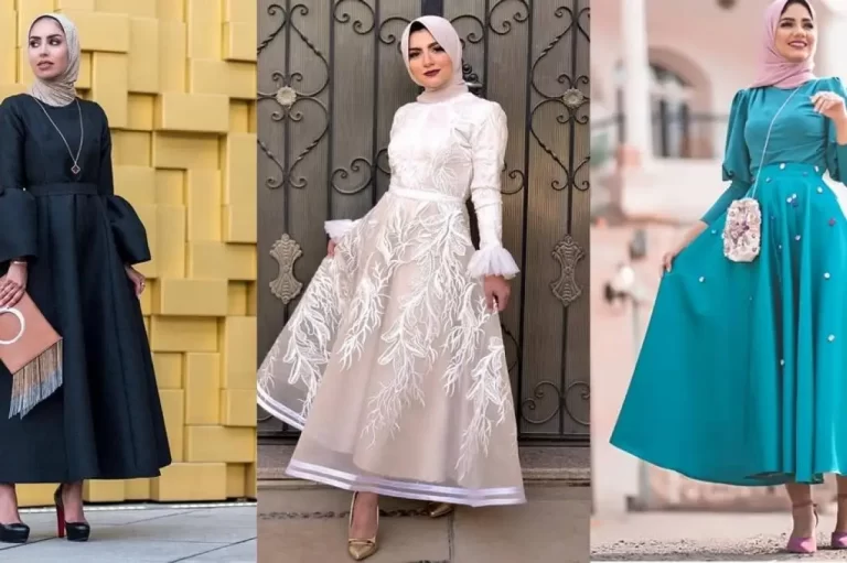 أحدث فساتين سواريه محجبات 2023 فساتين محجبات بسيطة