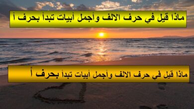 ماذا قيل في حرف الالف وأجمل أبيات تبدأ بحرف الألف
