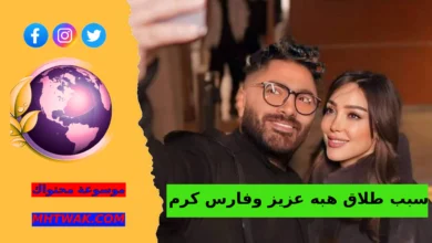سبب انفصال هبة عزيز وفارس كرم الحقيقي