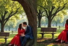 قصة حب رومانسية تحت شجرة اللوز